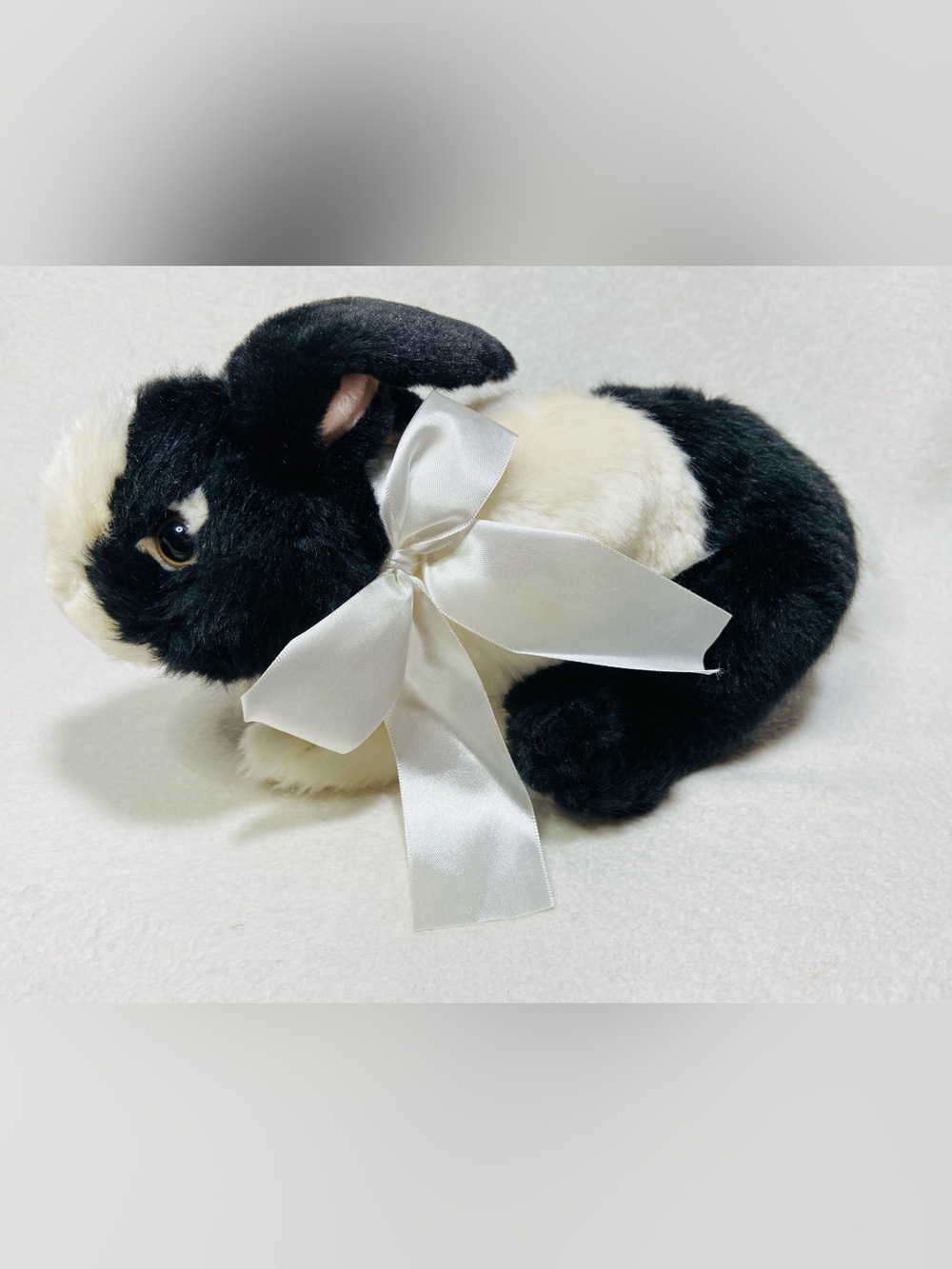 11” 2009 Kids of America Black White Plush Bunny Rabbit Plush